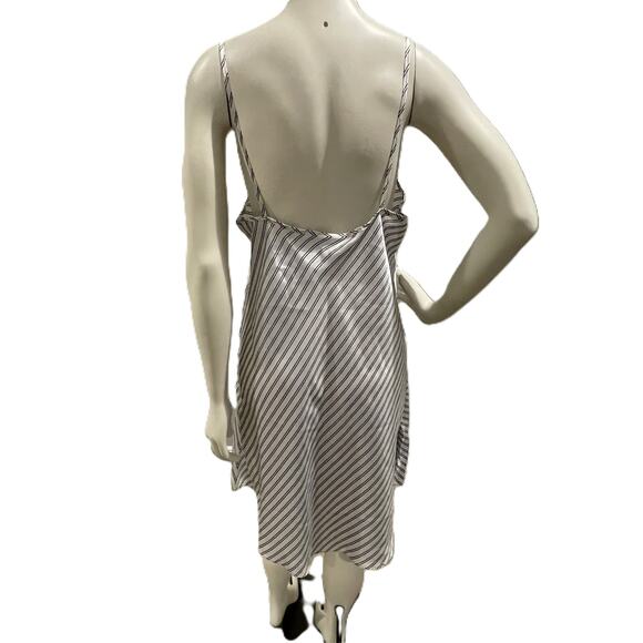 VTG Cinema Etoile Nightgown L Satin Striped Slip Dress Made in USA - Picture 2 of 13